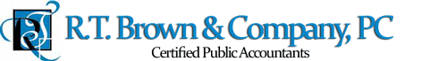 r t brown and company pc certified public accountants logo