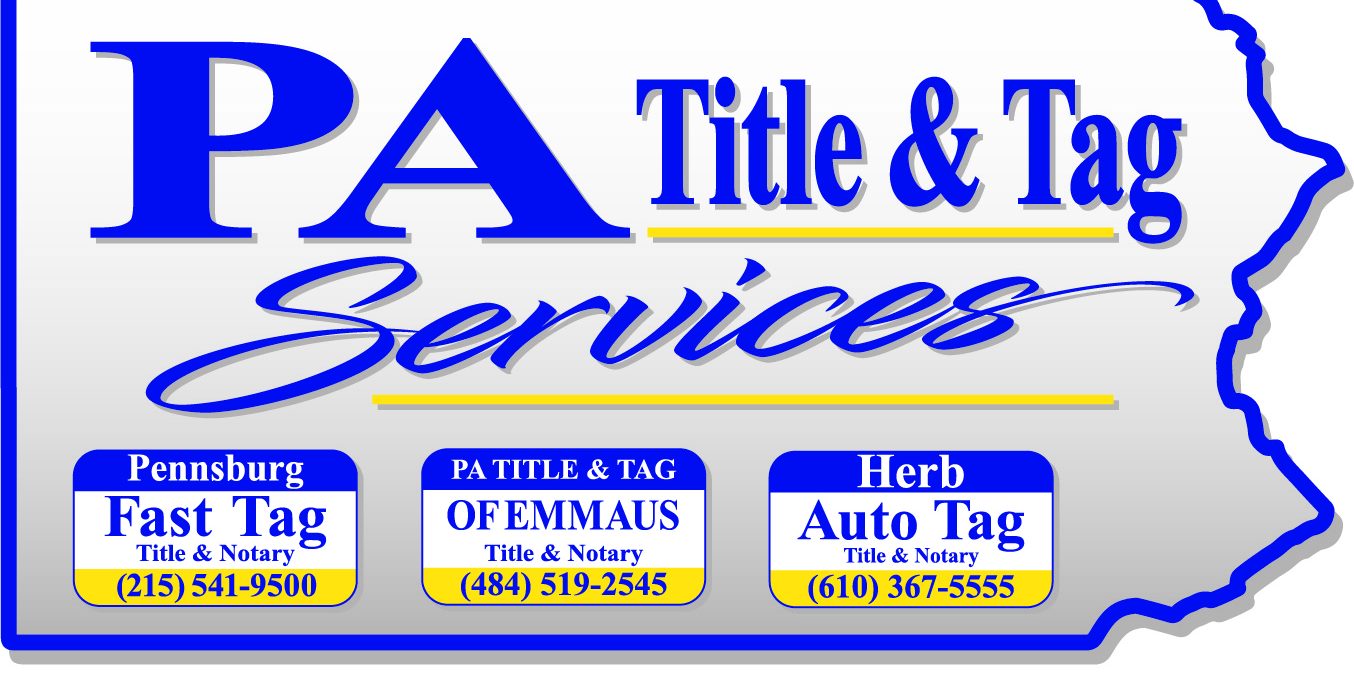 BMBA PA Title 22 pa title and tag services logo with phone numbers and website